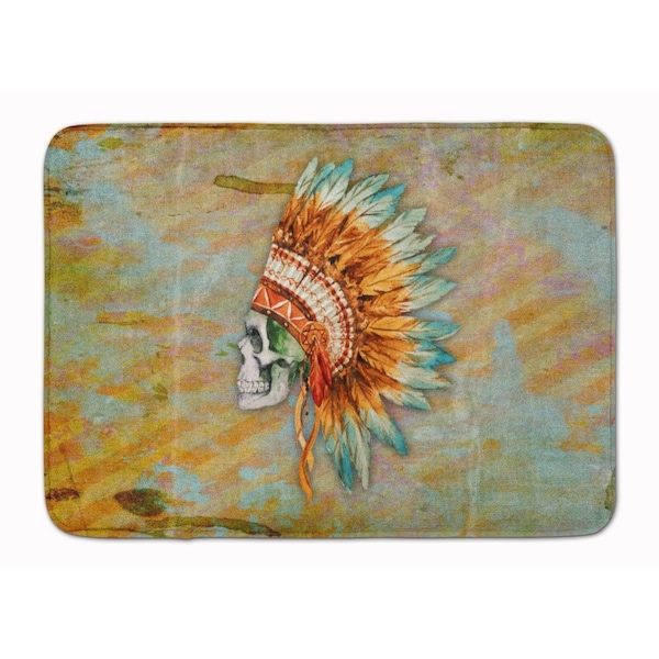 Carolines Treasures Day of the Dead Indian Skull Machine Washable Memory Foam Mat BB5127RUG - main